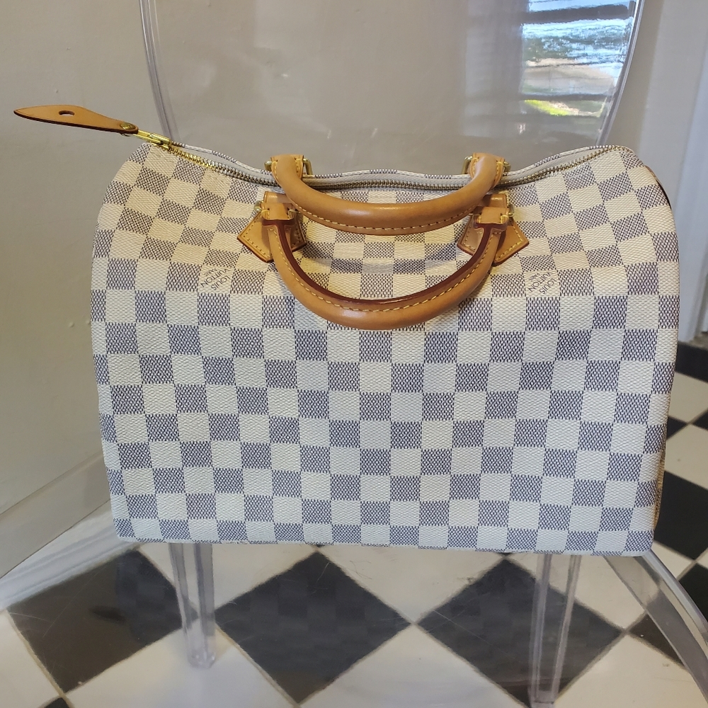 Louis Vuitton Speedy 30 Damier Azur canvas bag